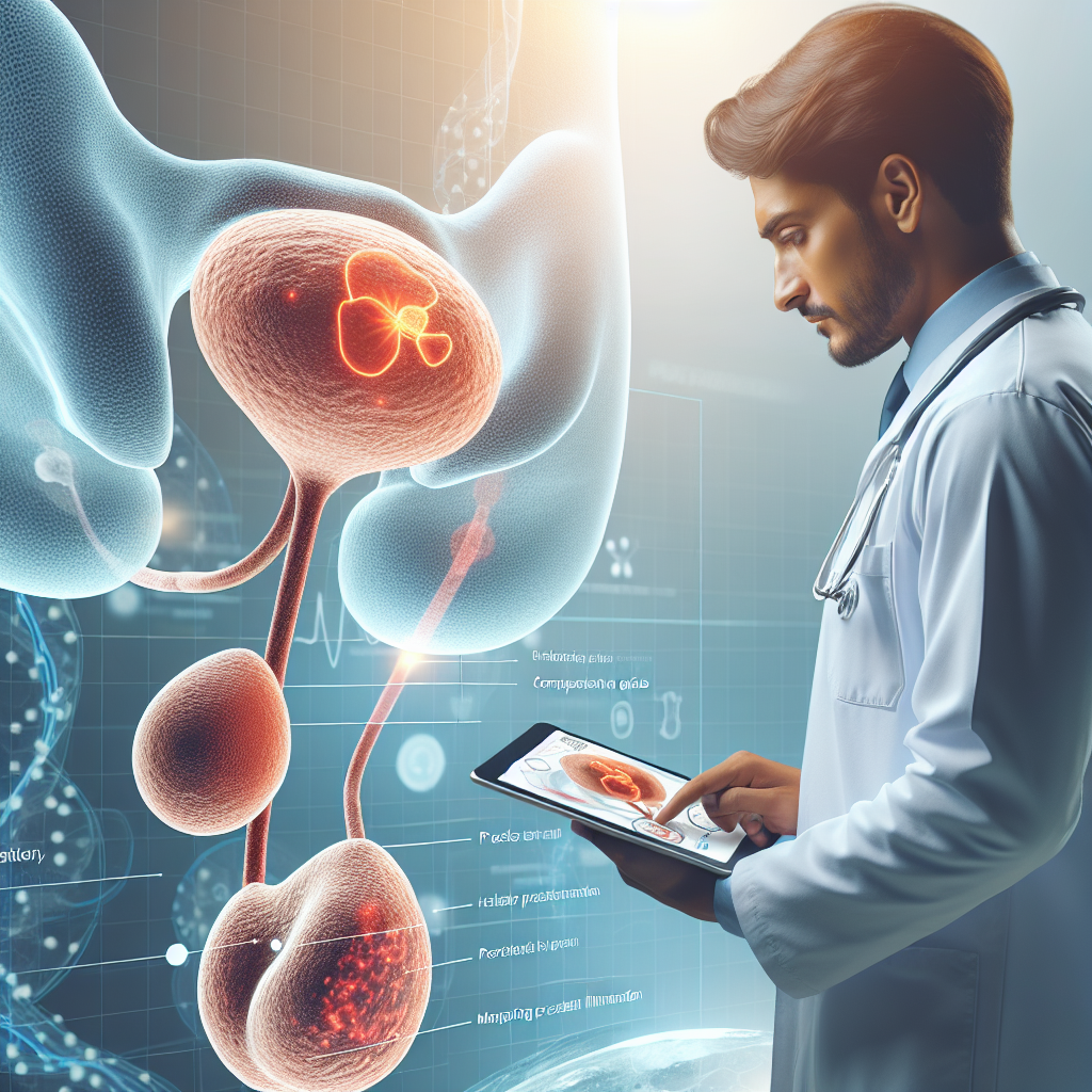 Illustration of a healthy prostate gland compared to an inflamed one, symbolizing the comprehensive approach to managing prostatitis