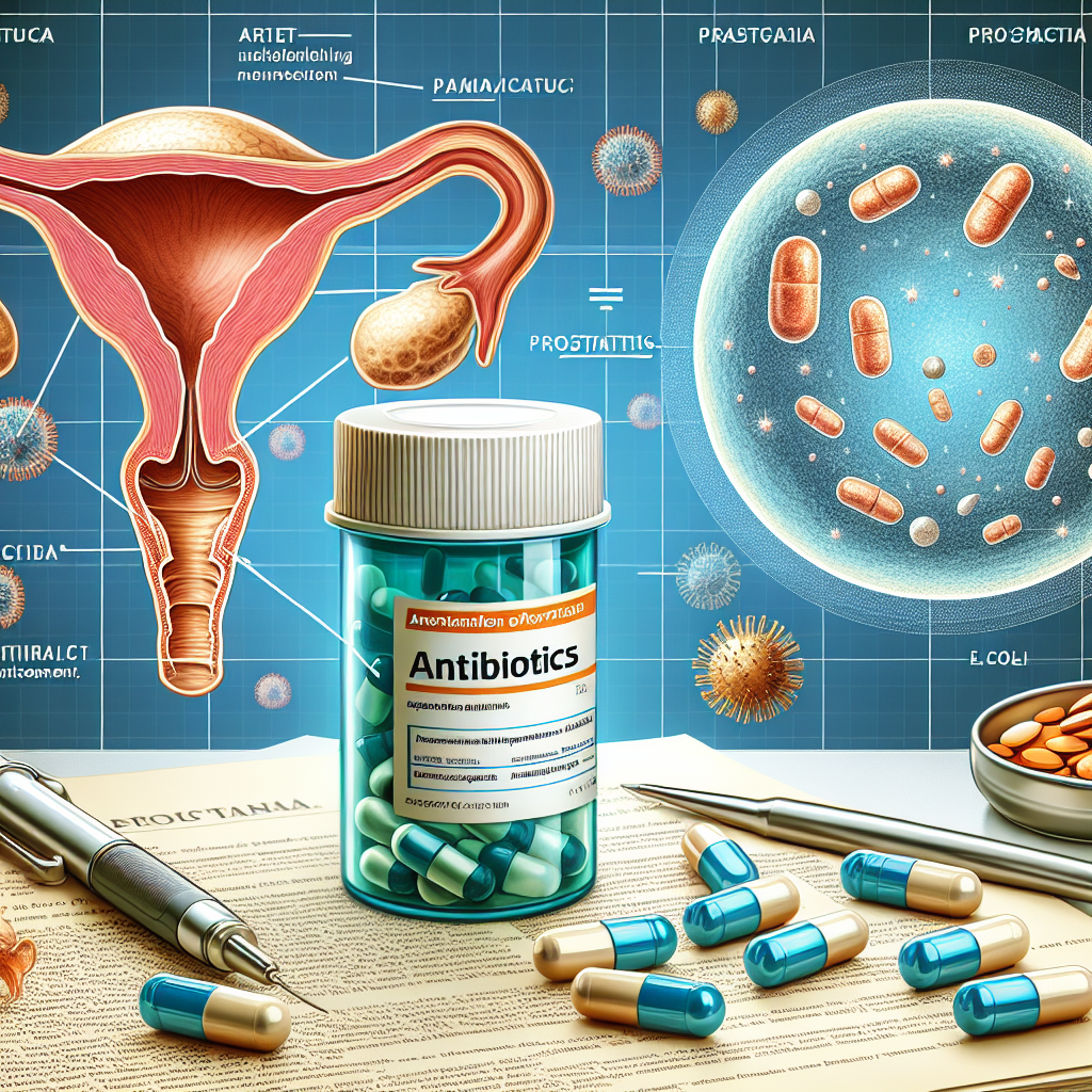 Collection of antibiotic medications used for treating prostatitis.