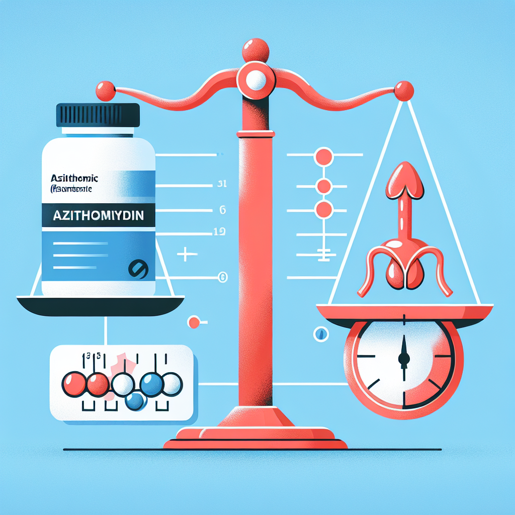 Azithromycin capsules alongside prostate gland diagram.