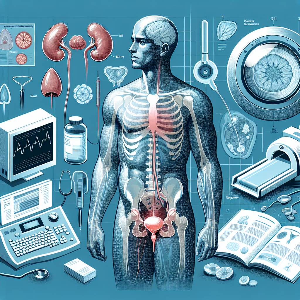 Diagram showing symptoms, diagnosis, and treatment options for prostatitis.