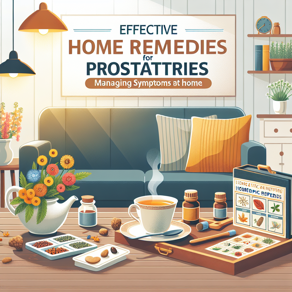 Home remedies for prostatitis relief, including dietary changes and herbal supplements.