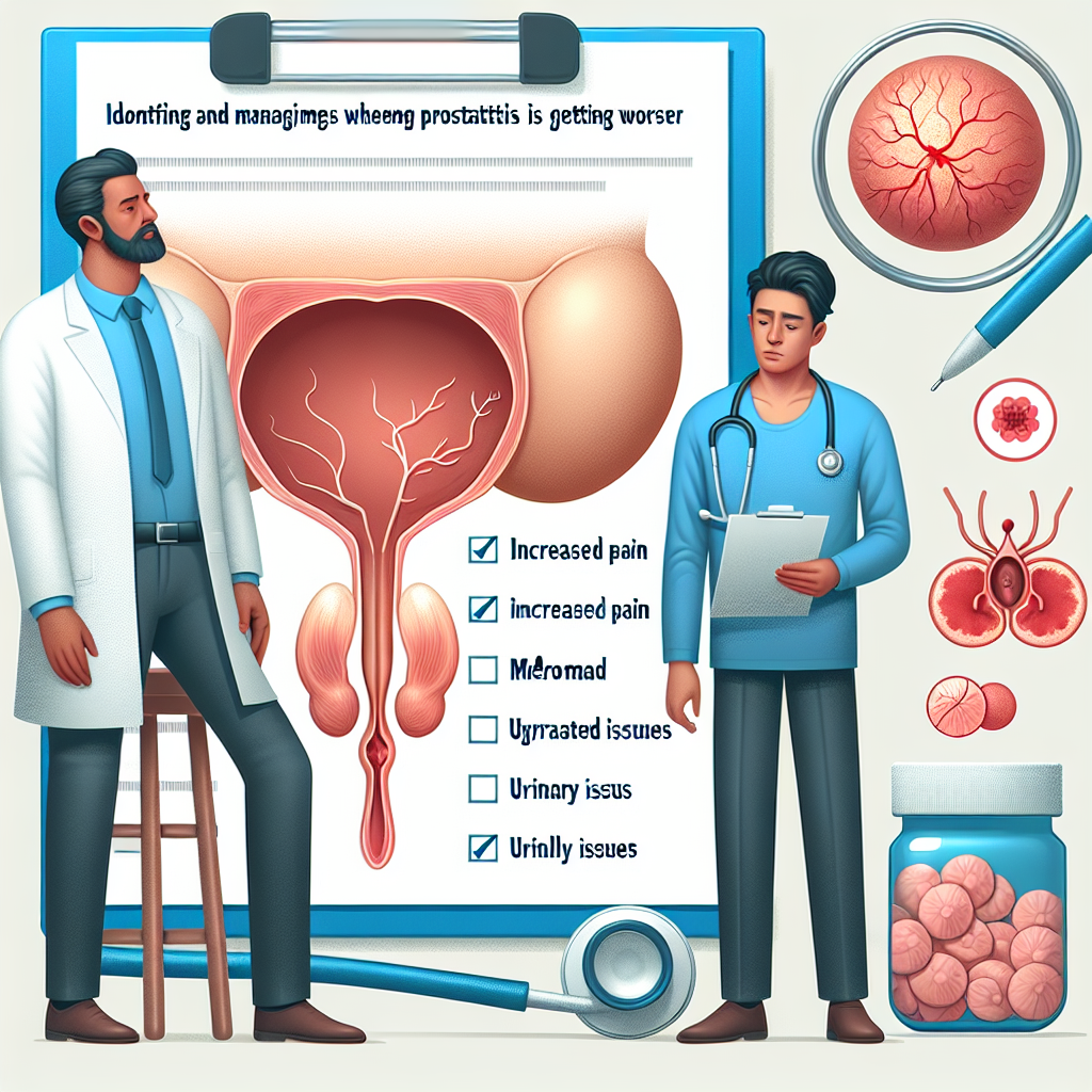 Representation of prostate gland inflammation symptoms and management