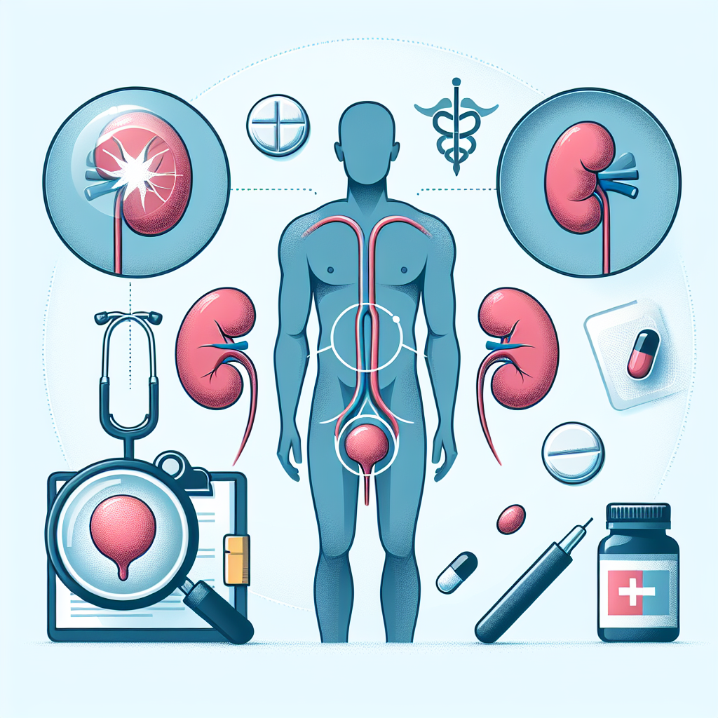 Chart explaining the connection between prostatitis and kidney pain, including symptoms, diagnosis, and treatment options.